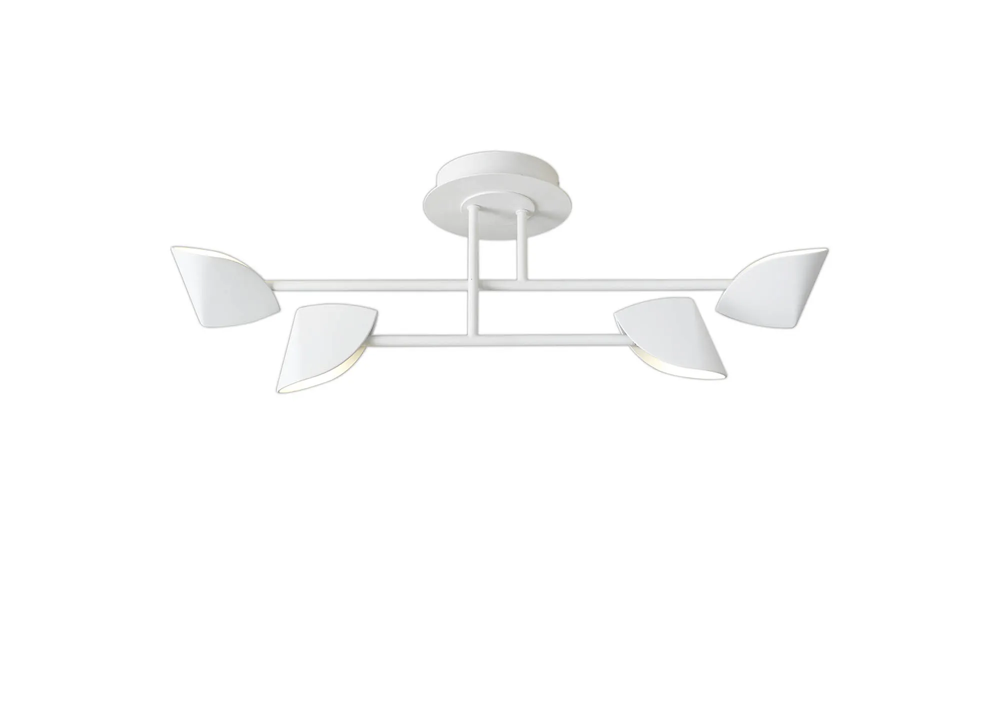 Capuccina White Ceiling Lights Mantra Semi Flush Fittings